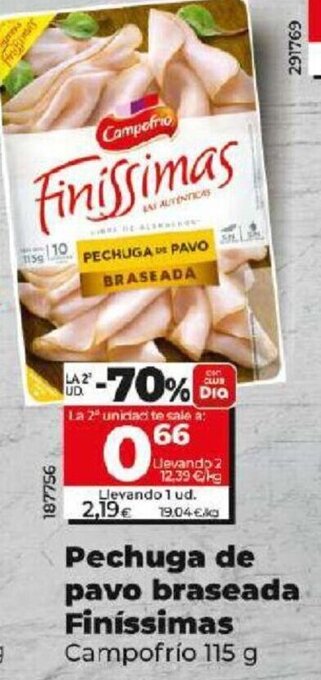 Dia Pechuga de Pavo Braseada Finíssimas oferta
