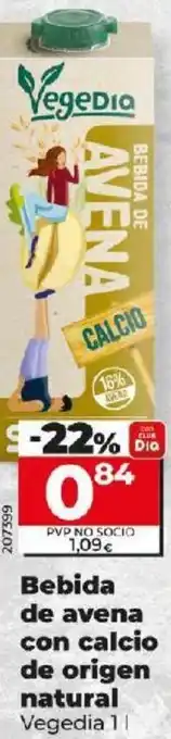 Dia Bebida de Avena Con Calcio de Origen Natural oferta