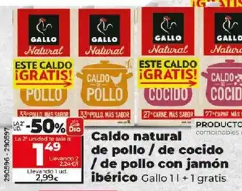 Dia Caldo Natural de Pollo/ de Cocido/ de Pollo Con Jamón Ibérico oferta