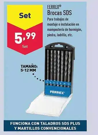 ALDI Ferrex brocas sds oferta