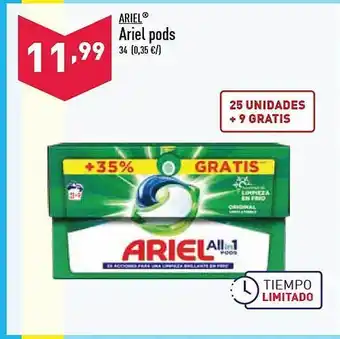 ALDI Ariel ariel pods oferta