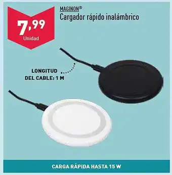 ALDI Maginon cargador rápido inalámbrico oferta