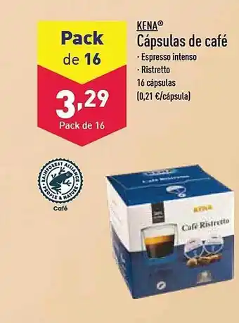 ALDI Kena cápsulas de café oferta