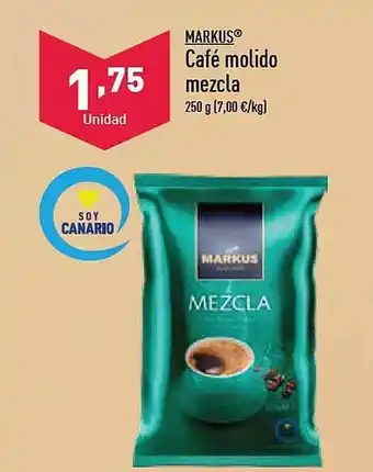 ALDI Markus café molido mezcla oferta