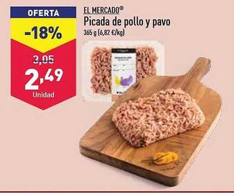 ALDI El mercado picada de pollo y pavo oferta