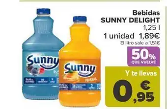 Carrefour Bebidas sunny delight 1.25l oferta