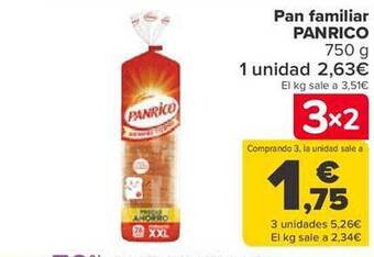 Carrefour Pan familiar panrico oferta