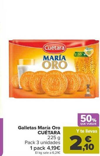 Carrefour Galletas maria oro cuétara oferta