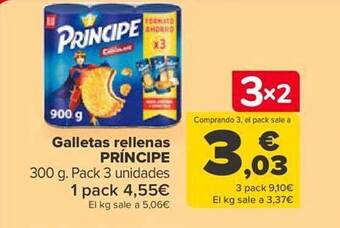 Carrefour Galletas rellenas principe oferta