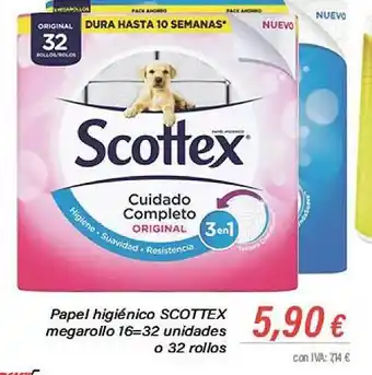 Cash Ifa Papel higiénico scottex megarollo 16=36 o 32 rollos oferta