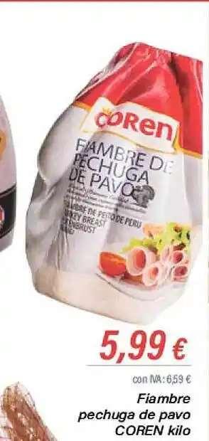 Cash Ifa Fiambre pechuga de pavo coren oferta