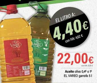 Cash Ifa Aceite oliva 0.4° o 1° el vareo oferta