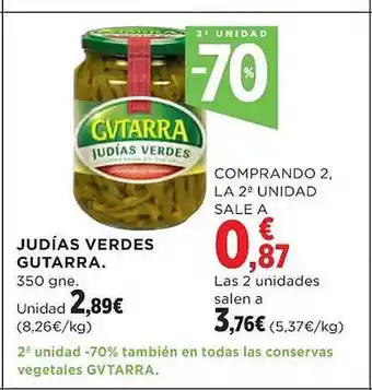 El Corte Inglés 2a unidad -70% judías verdes gutarra oferta