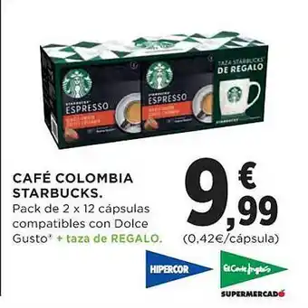 El Corte Inglés Café colombia starbucks oferta