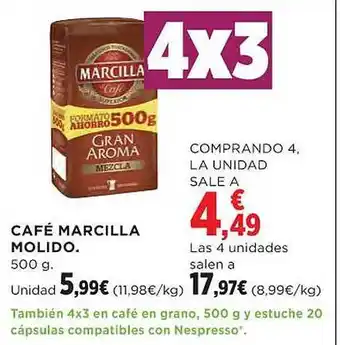 El Corte Inglés Café marcilla molido oferta