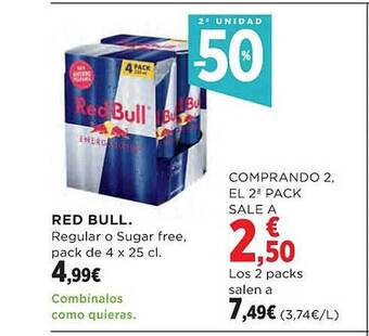El Corte Inglés 2a unidad -50% red bull oferta