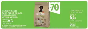 El Corte Inglés 2a unidad -70% alimento seco para perro adulto medium o maxi ultima nature oferta