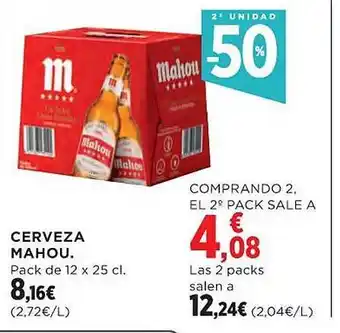 El Corte Inglés 2a unidad -50% cerveza mahou oferta