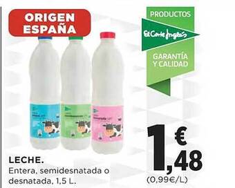 El Corte Inglés Leche oferta