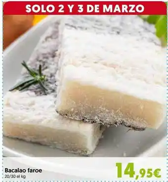 Hiper Usera Bacalao faroe 20-30 el kg oferta