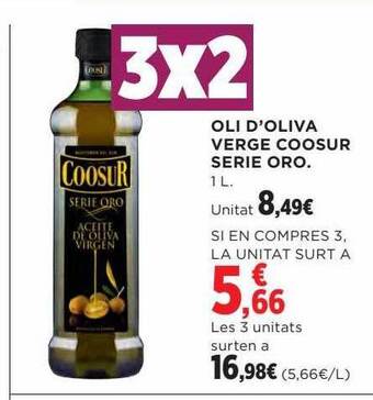 Hipercor Oli d'oliva verge coosur serie oro oferta