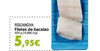 Hiper Usera Pescanova filetes de bacalao oferta
