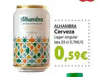 Hiper Usera Alhambra cerveza lager singular oferta