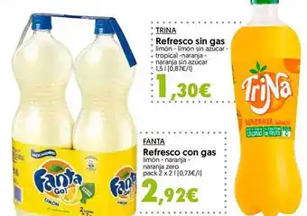 Hiper Usera Trina refresco sin gas fanta refresco con gas oferta