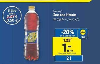 Lidl Freeway ice tea limón oferta