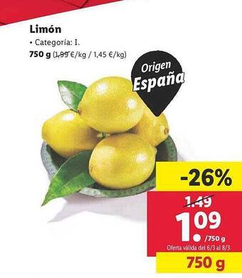Lidl Limón oferta