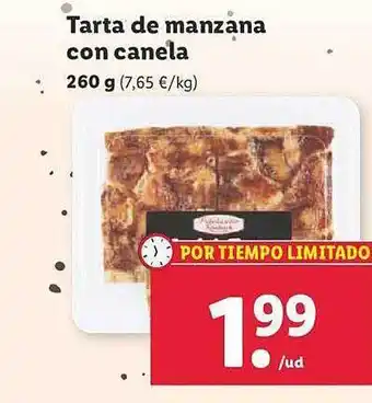 Lidl Tarta de manzana con canela oferta