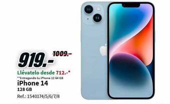 MediaMarkt Iphone 14 128gb oferta