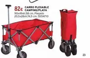 Cadena88 82€ camping/playa 90x49xh.58 cm. plegado 20,5x28xh.74,5 cm. 555n710 23 oferta
