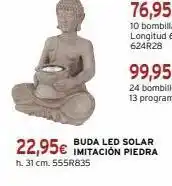 Cadena88 Buda led solar 22,95€ imitación piedra h. 31 cm. 555r835 oferta