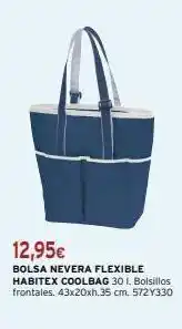 Cadena88 12,95€ bolsa nevera flexible habitex coolbag 30 l. bolsillos frontales. 43x20xh.35 cm. 572y330 oferta