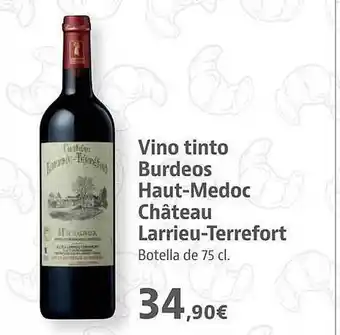 Supermercados Sánchez Romero Vino tinto burdeos haut-medoc château larrieu-terrefort oferta