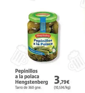 Pepinillos a la polaca hengstenberg tarro