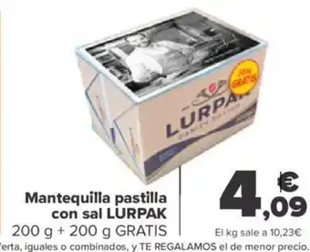 Carrefour Mantequilla Pastilla Con Sal Lurpak oferta