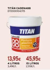 Cadena88 Pintura plástica interior titan oferta