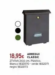 Cadena88 Arregui 18,95€ classic 27x11xh.34,6 cm. plástico. blanco 1832d70-verde 1832d71 negro 1832d73 oferta