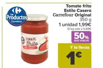 Carrefour Tomate Frito Estilo Casero Carrefour Original oferta