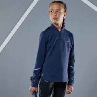 Decathlon Camiseta térmica de tenis niña artengo 500 azul marino oferta