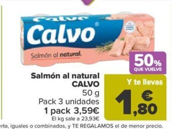 Carrefour Salmon Al Natural Calvo oferta