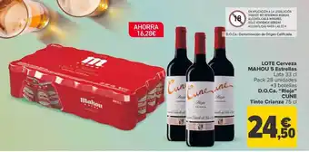 Carrefour Lote cerveza mahou 5 estrellas d.o.ca. oferta