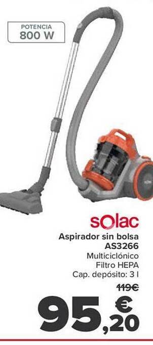Carrefour Solac aspirador sin bolsa as3266 oferta