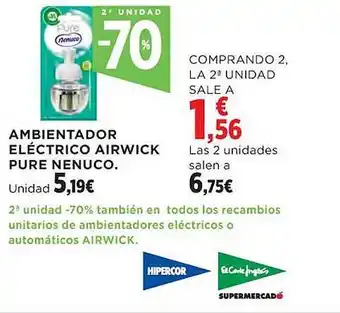 El Corte Inglés 2a unidad -70% ambientador eléctrico airwick pure nenuco oferta