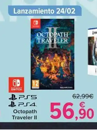Carrefour Nintendo switch ps5 ps4 octopath traveler ii oferta