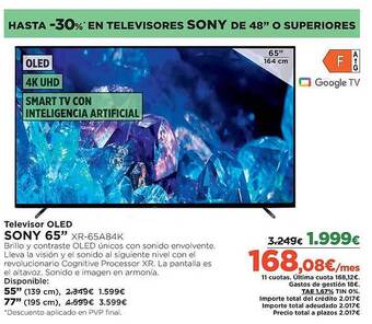 El Corte Inglés Televisor oled sony 65 oferta
