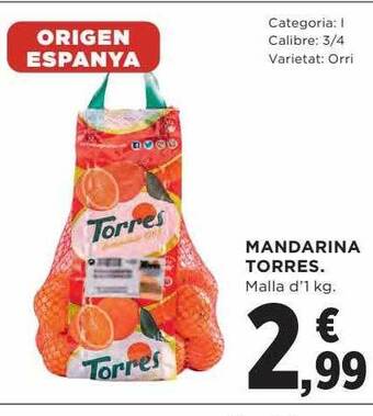 Hipercor Mandarina torres oferta