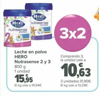 Carrefour Leche En Polvo Hero Nutrasense oferta